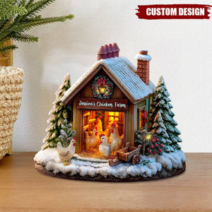 Chicken Lovers Gift - Personalized Chicken Custom Shaped Acrylic Plaque