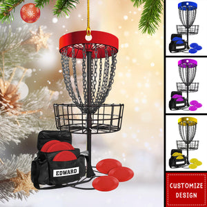 Personalized Disc Golf Christmas Ornament Gift for Disc Golf Lover - New Release