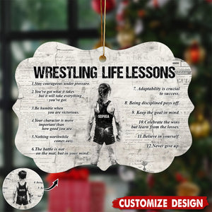 Personalized Wrestling Kid Boy Ornament - Gift For Wrestling Lovers