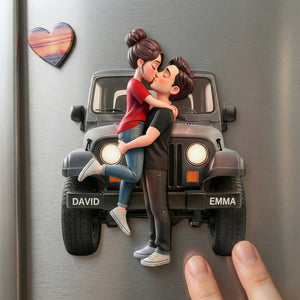 Personalized Romantic Couple Magnetic Acrylic Fridge Magnet - Gift For Couple