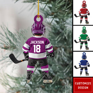 Personalized Hockey Kid Christmas Ornament-Gifts For Hockey Lover-2024 New Release