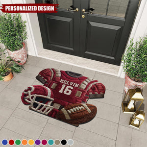 Love Football-Personalized Football Doormat/Rug