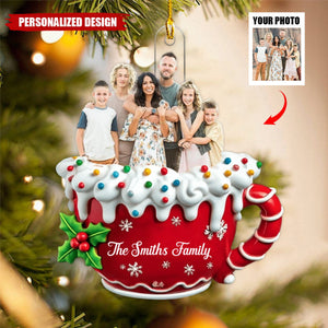 Merry Christmas-Personalized Upload Image Christmas Ornament, Gift For Family