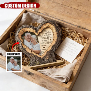 Personalized Favorite Place Next To You Couple Wooden Plaque - Anniversary Gift, Valentine's Gift For Him, For Her