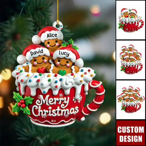 Merry Christmas - Personalized Gingerbread Christmas Ornament, Gift For Family - 2025New Release