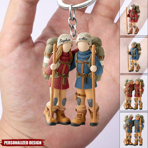 Hiking Partners For Life-Personalized Hiking Keychain