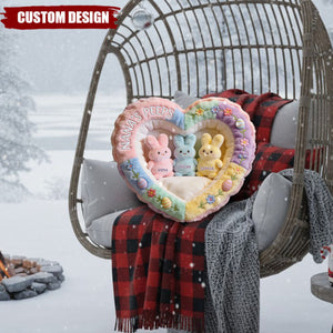 Perfect Gift For Mom, Grandma - Personalized Grandma Faux Fur Shaped Pillow