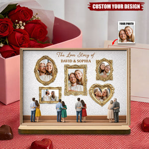 The Love Story Of Us Personalized Wooden Plaque