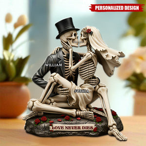 Skull Couple-Personalized Plaque Gift For Couple