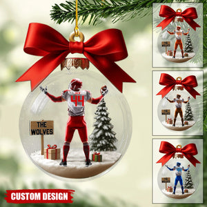 Football Team - Personalized Football Transparent Ornament