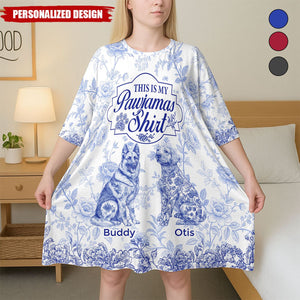 My Pawjamas Shirt Dog Custom Breeds Toile De Jouy Style-Personalized Sleep Tee