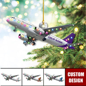 Personalized Airplane Ornament, Gifts For Pilot