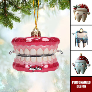 Personalized Tooth Christmas Ornament-Kids Tooth Keepsake