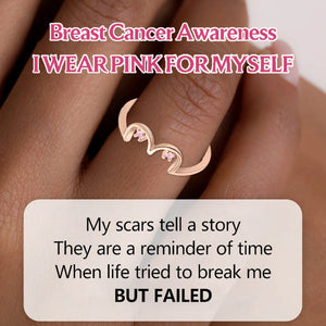 Breast Cancer Awareness-Pink Diamond Boobs Ring