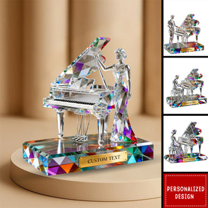 Personalized Stained Glass Piano Acrylic Plaque