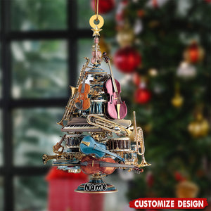 Personalized Musical Instrument Christmas Ornament - Gift For Music Lover