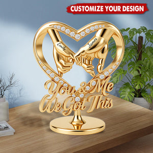 Silver Anniversary, Gold Anniversary, We Got This - Personalized Couple Custom Shaped Acrylic Plaque