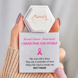Breast Cancer Awareness-Pink Diamond Boobs Ring