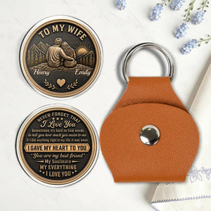 Custom Pocket Hug - Personalized Anniversary Wedding Gifts For Husband And Wife, Him And Her - Love Token Lasts Forever