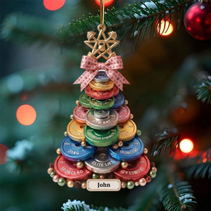 Weight Plate Tree Christmas Ornament, Personalized Gifts For Gymers