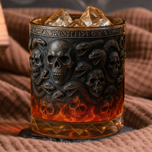 Serpent and Skull Whiskey Glass