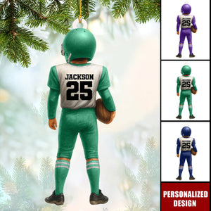 Personalized Kid Football American Christmas Ornament Gift for Football Player