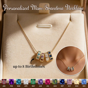 Personalized Circle Birthstone Necklace-Mother's Day Gift