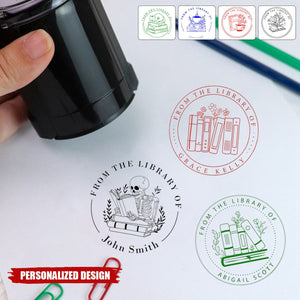 From the Library of-Personalized Book Stamp-Book Lover Gift
