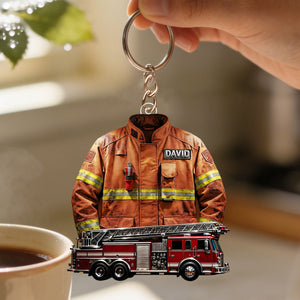 Personalized Firefighter Hero Keychain Gifts For Firefighter