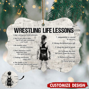 Personalized Wrestling Kid Boy Ornament - Gift For Wrestling Lovers