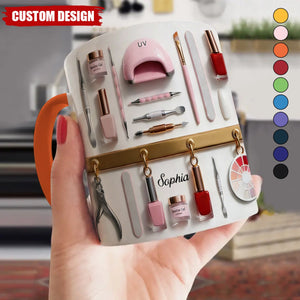 Personalized Nail Tech Accent Mug - Gift for Nail Salon Professionals