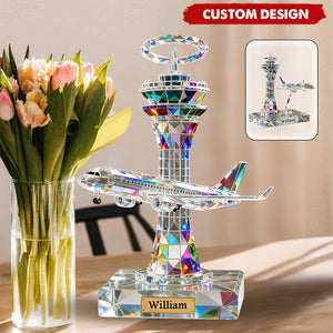 Personalized Airplane Tower Acrylic Plaque