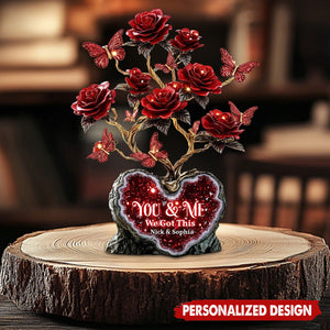 We Got This,Red Rose For Valentine Gift - Personalized Couple Acrylic Plaque
