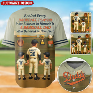 Baseball Dad - Personalized Baseball Jersey-Gift For Dad/Husband