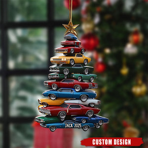 Personalized Car Stack Christmas Ornament - Gift For Car Lover