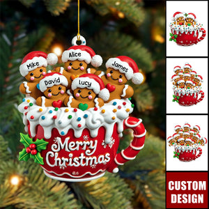 Merry Christmas - Personalized Gingerbread Christmas Ornament, Gift For Family - 2025New Release