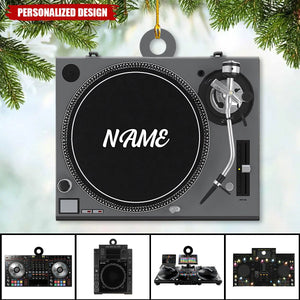 Personalized DJ Mixer Table Christmas Ornament