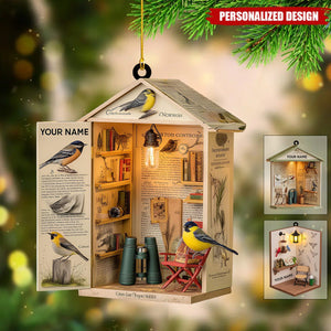 Personalized Birdwatcher Christmas Ornament-Nature Holiday Keepsake