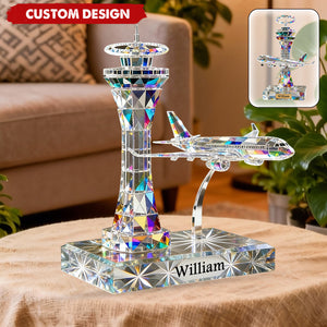 Personalized Airplane Tower Acrylic Plaque