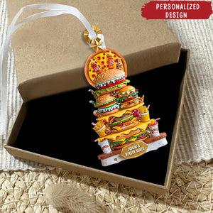 Personalized Burger Christmas Ornament 2025