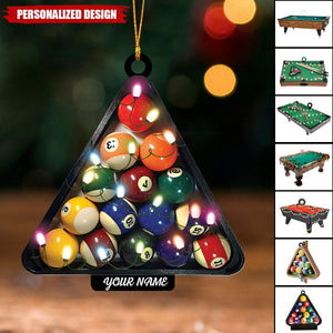2024 New Release Personalized Billiard Christmas Ornament-Gifts For Pool Balls Lovers