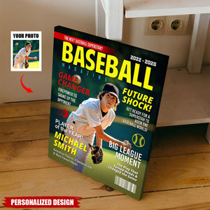 Custom Baseball Magazine Cover, Graduation Gifts for Baseball Player