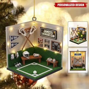 Personalized Lacrosse Christmas Ornament-Gift for Lacrosse Player