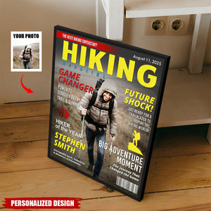 Custom Hiking Magazine Cover Poster, Gift For Hiking Lover