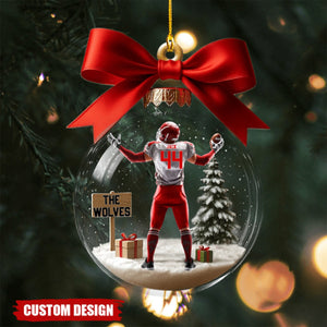 Football Team - Personalized Football Transparent Ornament