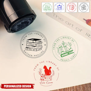 From the Library of-Personalized Book Stamp-Book Lover Gift