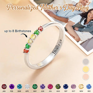 Personalized Birthstones Ring-Mother's Day Gift for Mom Grandma
