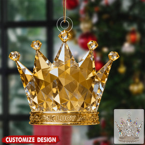Personalized Crystal Crown Ornament