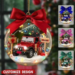 Personalized Off-Road Christmas Snow Globe Ornament -Gift For Off-Road Lover