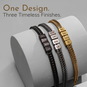 Personalized Mens Bracelet - Gift For Dad Grandpa